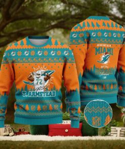 Miami Dolphins – Terron Armstead #72 I May Not Be In Miami But I’m A Dolphins Fan Ugly Christmas Sweater