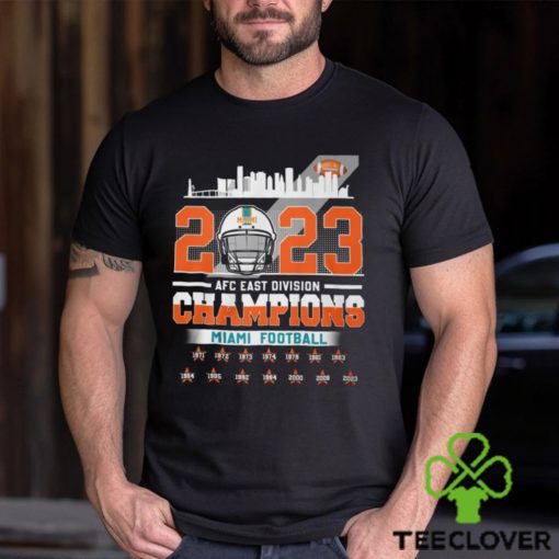 Miami Football 2023 AFC East Division Champions Helmet T Shirt