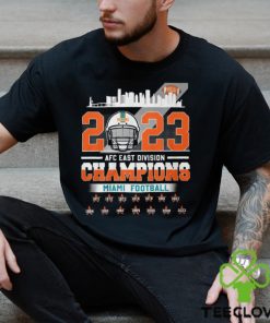 Miami Football 2023 AFC East Division Champions Helmet T Shirt