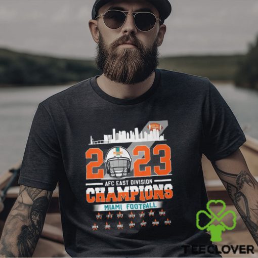 Miami Football 2023 AFC East Division Champions Helmet T Shirt