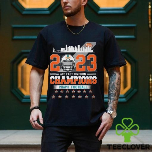 Miami Football 2023 AFC East Division Champions Helmet T Shirt