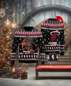 Miami Heat Basketball Team Ugly Christmas Sweater Perfect Holiday Gift