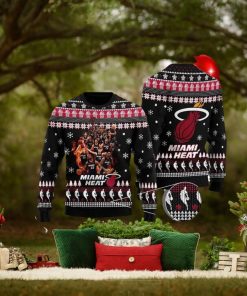Miami Heat Basketball Team Ugly Christmas Sweater Perfect Holiday Gift