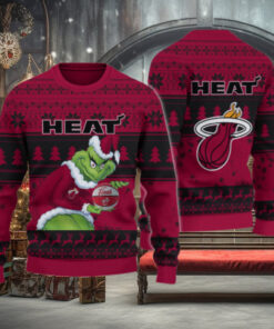 Miami Heat Grinch Christmas Ugly Sweater