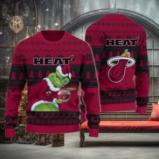 Miami Heat Grinch Christmas Ugly Sweater