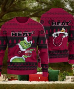 Miami Heat Grinch Christmas Ugly Sweater