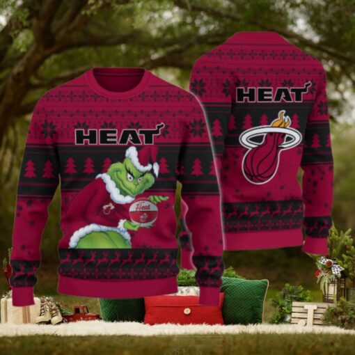 Miami Heat Grinch Christmas Ugly Sweater