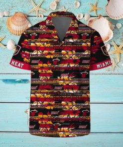 Miami Heat Hawaii Set Pattern Vintage 3D Hawaiian Shirt And Shorts