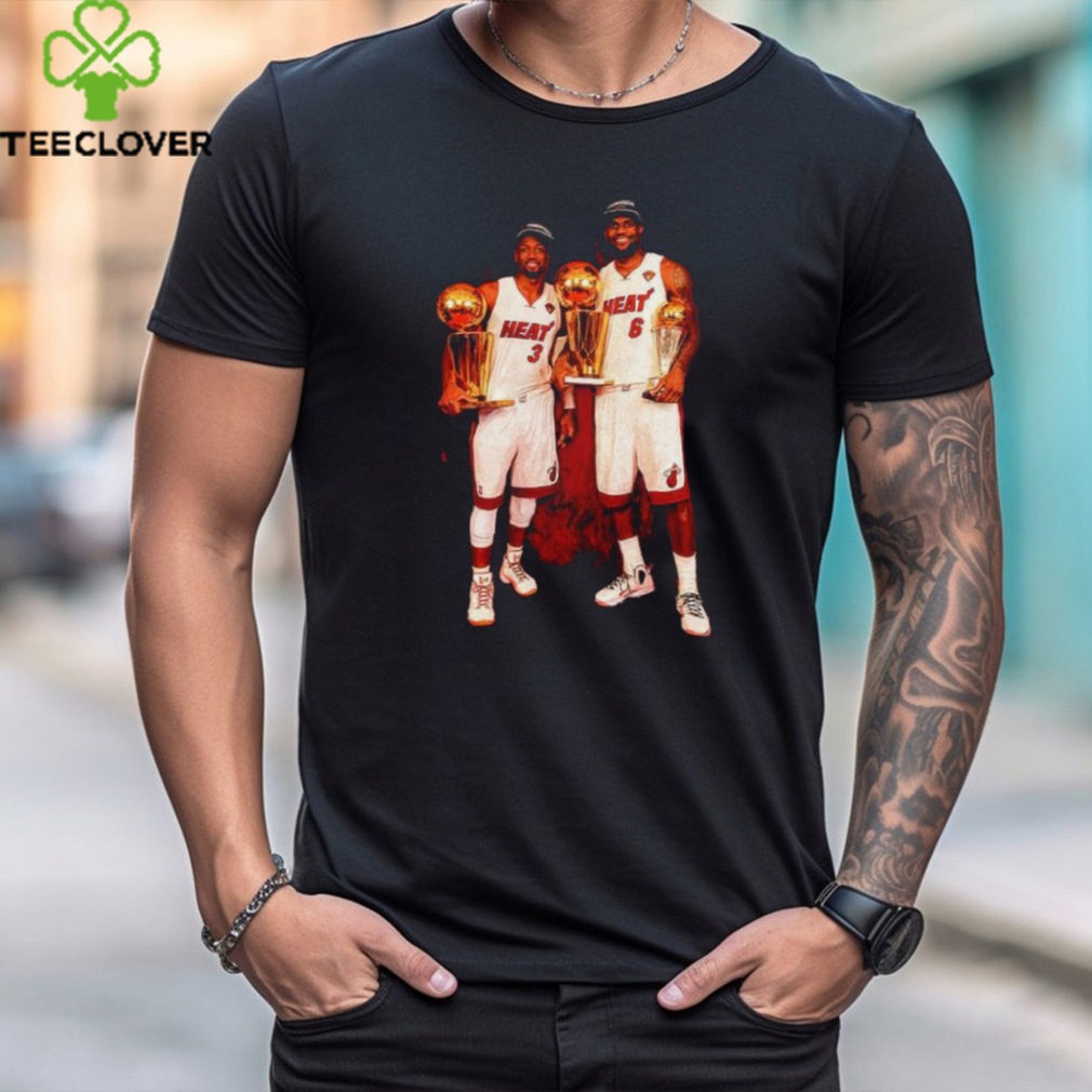 Miami Heat LeBron James and Dwyane Wade shirt Miami Heat LeBron James and Dwyane Wade shirt