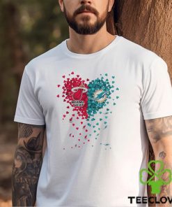 Miami Heat Miami Dolphins Tiny Heart Shape 2023 T Shirt