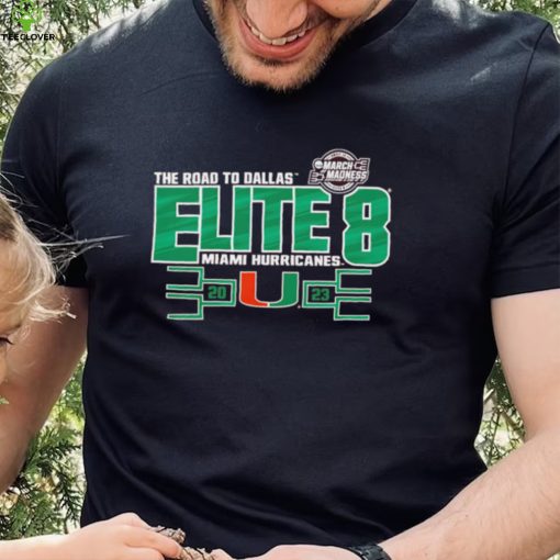 Miami Hurricanes 2023 NCAA Women’s Basketball Tournament March Madness Elite 8 logo shirt