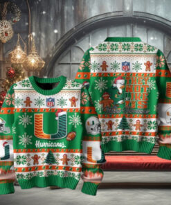 Miami Hurricanes 2024 They Not Like Us Hurricanes Christmas Ugly Sweater