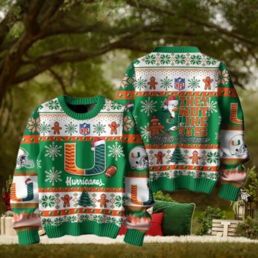 Miami Hurricanes 2024 They Not Like Us Hurricanes Christmas Ugly Sweater
