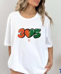 Miami Hurricanes 3 love 5 305 shirt