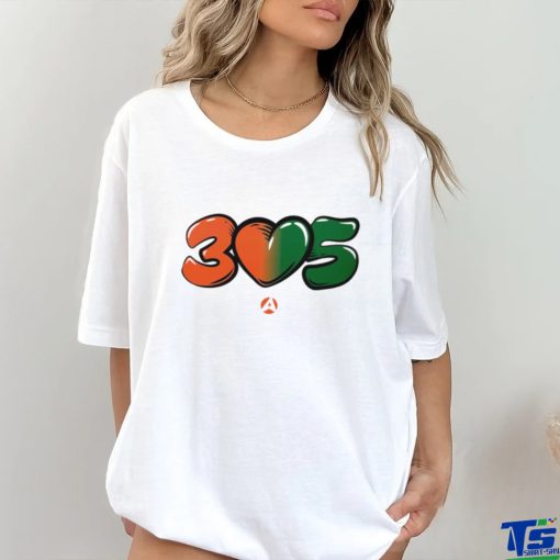 Miami Hurricanes 3 love 5 305 shirt