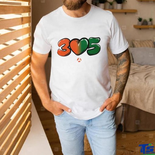 Miami Hurricanes 3 love 5 305 shirt