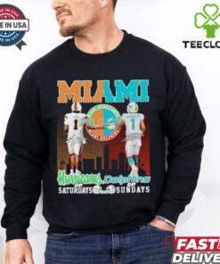 Miami Hurricanes Cam Ward On Saturdays X Miami Dolphins Tua Tagovailoa On Sundays Shirt