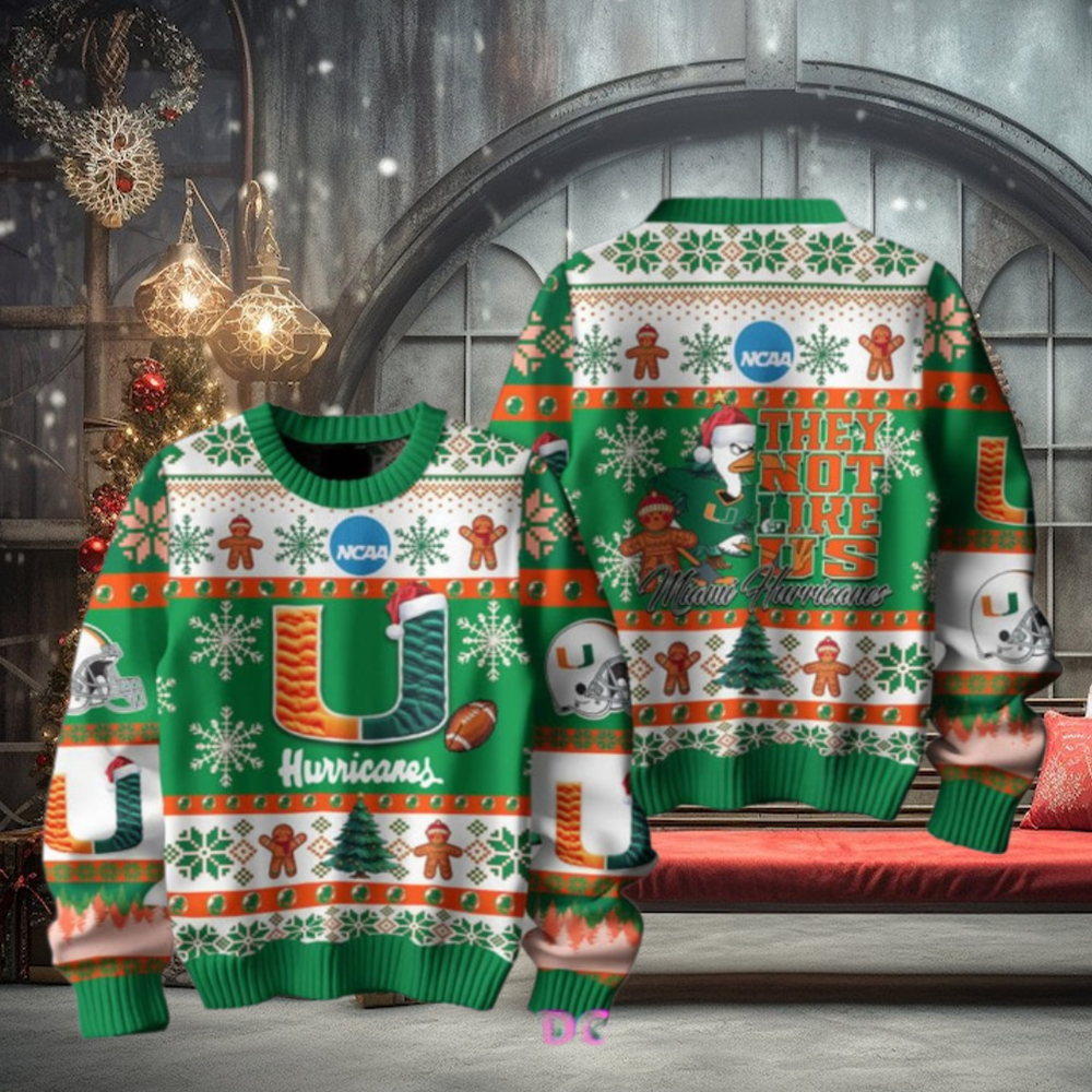 Miami Hurricanes Christmas Edition Ugly Sweater Miami Hurricanes Christmas Edition Ugly Sweater