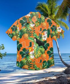 Miami Hurricanes Floral Hawaiian Shirt