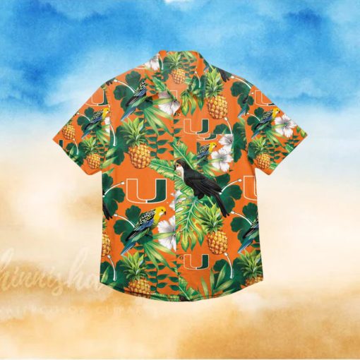 Miami Hurricanes Floral Hawaiian Shirt