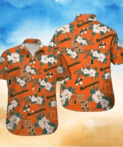 Miami Hurricanes Funny Hawaiian Shirt Tropical Flower Pattern Summer Beach Gift