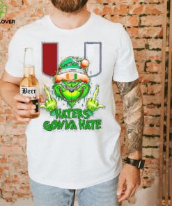 Miami Hurricanes Grinch middle finger haters gonna hate shirt 2 Miami Hurricanes Grinch middle finger haters gonna hate shirt