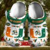 Miami Hurricanes I Love Football Crocs Slippers