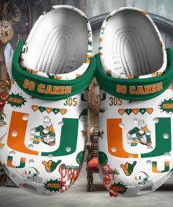 Miami Hurricanes I Love Football Crocs Slippers