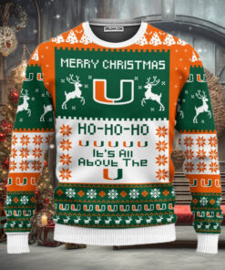 Miami Hurricanes Merry Christmas  Ugly Christmas Sweaters