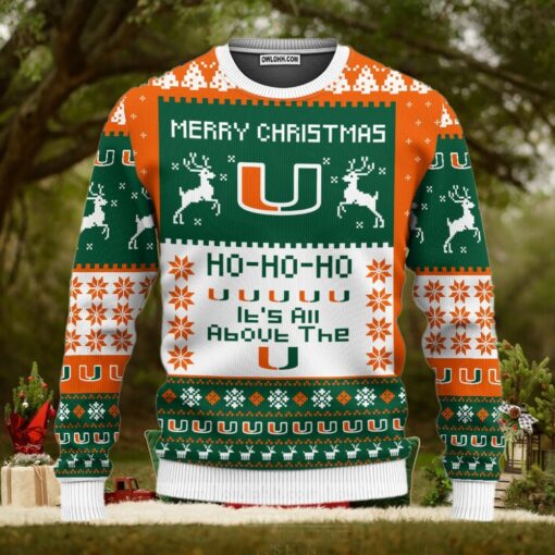 Miami Hurricanes Merry Christmas  Ugly Christmas Sweaters