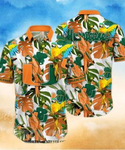 Miami Hurricanes NCAA Floral 3D All Over Print Hawaiian Shirt