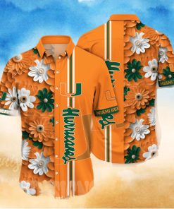 Miami Hurricanes NCAA Floral Unisex Full Printed Hawaiian Shirt