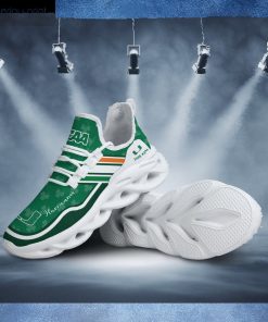 Miami Hurricanes NCAA Logo St. Patrick's Day Shamrock Custom Name Clunky Max Soul Shoes Sneakers For Mens Womens
