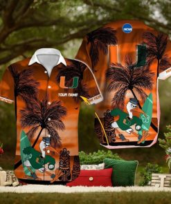 Miami Hurricanes NCAA Paradise Custom Name Hawaiian Shirt Beach For Men Women Gift For Fans