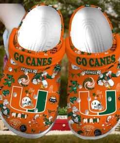 Miami Hurricanes NCAA Sport Crocs Crocband Clogs Shoes Comfortable For Men Women and Kids – Footwearelite Exclusive