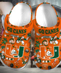 Miami Hurricanes NCAA Sport Crocs Crocband Clogs Shoes Comfortable For Men Women and Kids – Footwearelite Exclusive