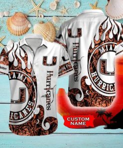 Miami Hurricanes NCAA Tropical Custom Name Men And Women Sports Teams Hawaiian Shirt Gift