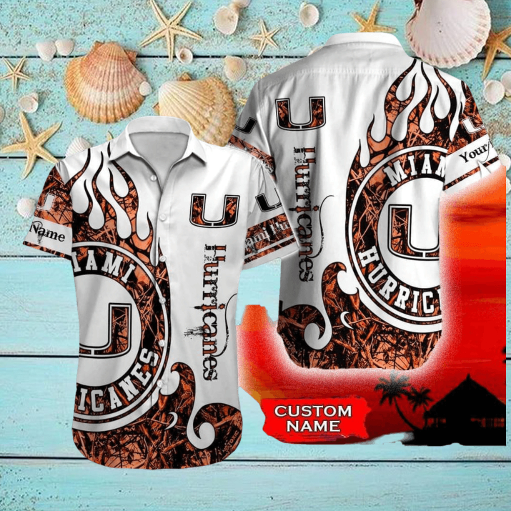Miami Hurricanes NCAA Tropical Custom Name Men And Women Sports Teams Hawaiian Shirt Gift Miami Hurricanes NCAA Tropical Custom Name Men And Women Sports Teams Hawaiian Shirt Gift