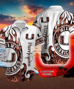 Miami Hurricanes NCAA Tropical Custom Name Men And Women Sports Teams Hawaiian Shirt Gift