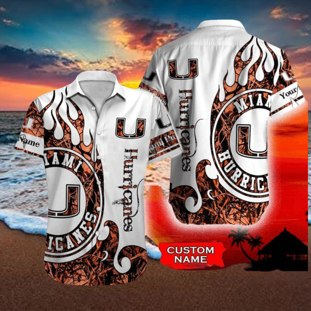 Miami Hurricanes NCAA Tropical Custom Name Men And Women Sports Teams Hawaiian Shirt Gift Miami Hurricanes NCAA Tropical Custom Name Men And Women Sports Teams Hawaiian Shirt Gift