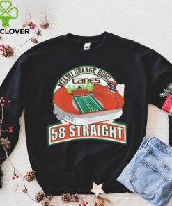 Miami Hurricanes Orange Bowl 58 Straight T Shirt
