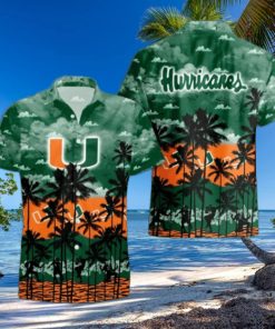 Miami Hurricanes Palms Tree Hawaiian Shirt