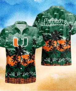 Miami Hurricanes Palms Tree Hawaiian Shirt