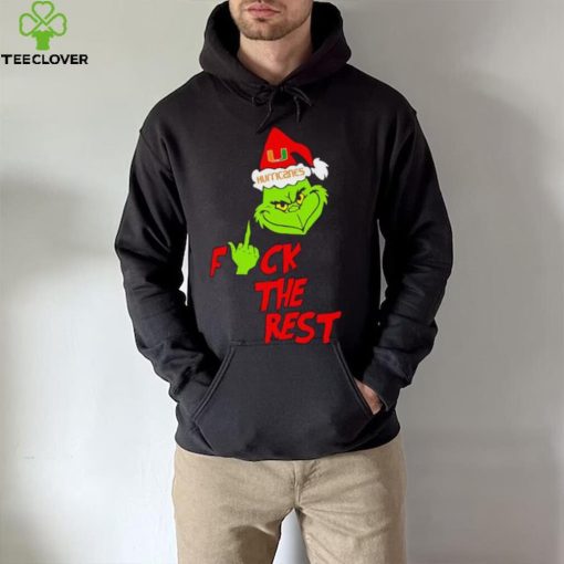 Miami Hurricanes Santa Grinch fuck the rest hoodie, sweater, longsleeve, shirt v-neck, t-shirt