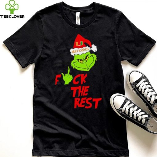 Miami Hurricanes Santa Grinch fuck the rest hoodie, sweater, longsleeve, shirt v-neck, t-shirt