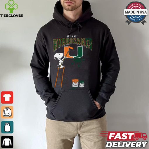 Miami Hurricanes Snoopy Painting Shirt