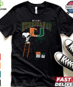 Miami Hurricanes Snoopy Painting Shirt