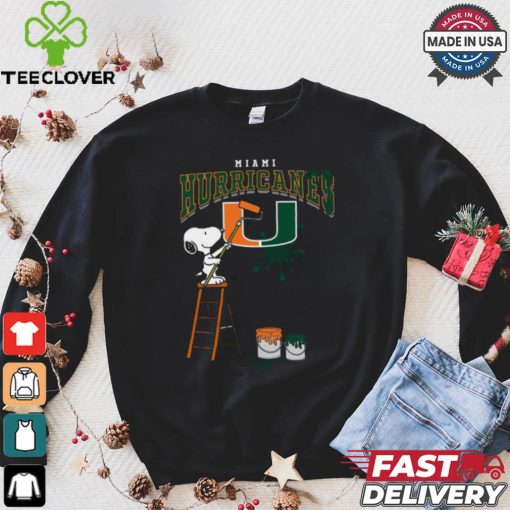 Miami Hurricanes Snoopy Painting Shirt