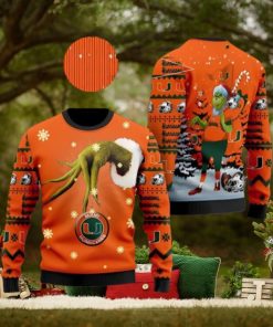 Miami Hurricanes Team Grinch Ugly Christmas Sweater Cute Christmas Gift