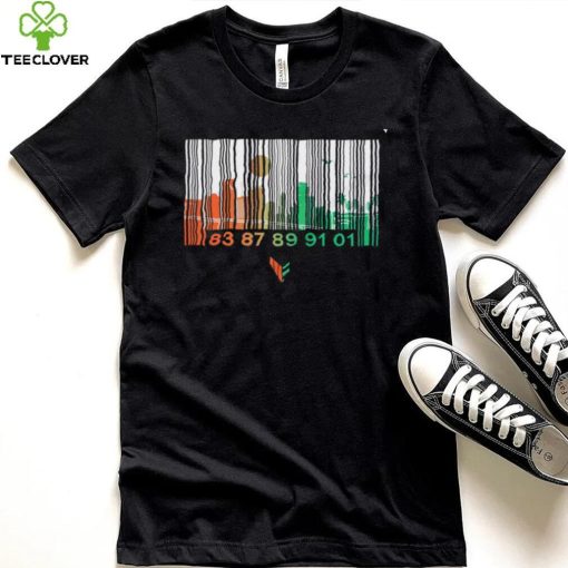 Miami Hurricanes barcode shirt